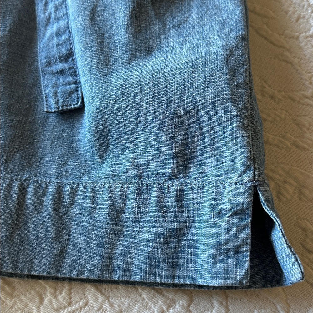J CREW CHAMBRAY RUFFLE DENIM DRESS SIZE 4 - Picture 11 of 11